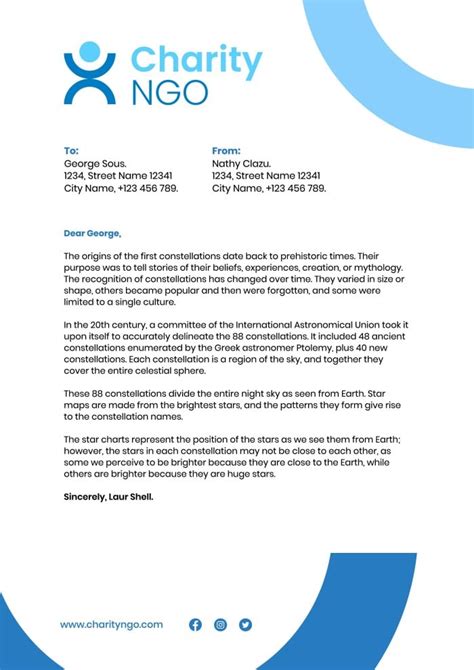 Charity Letterhead Templates in Word .